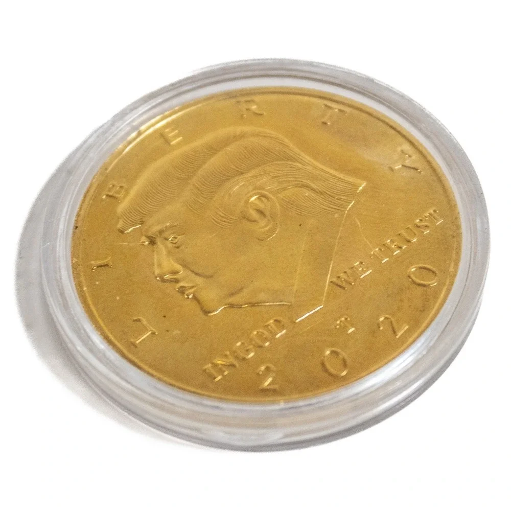 Donald Trump Coin 2020 - Gold Plated Collectible Coin, Protective Case Included